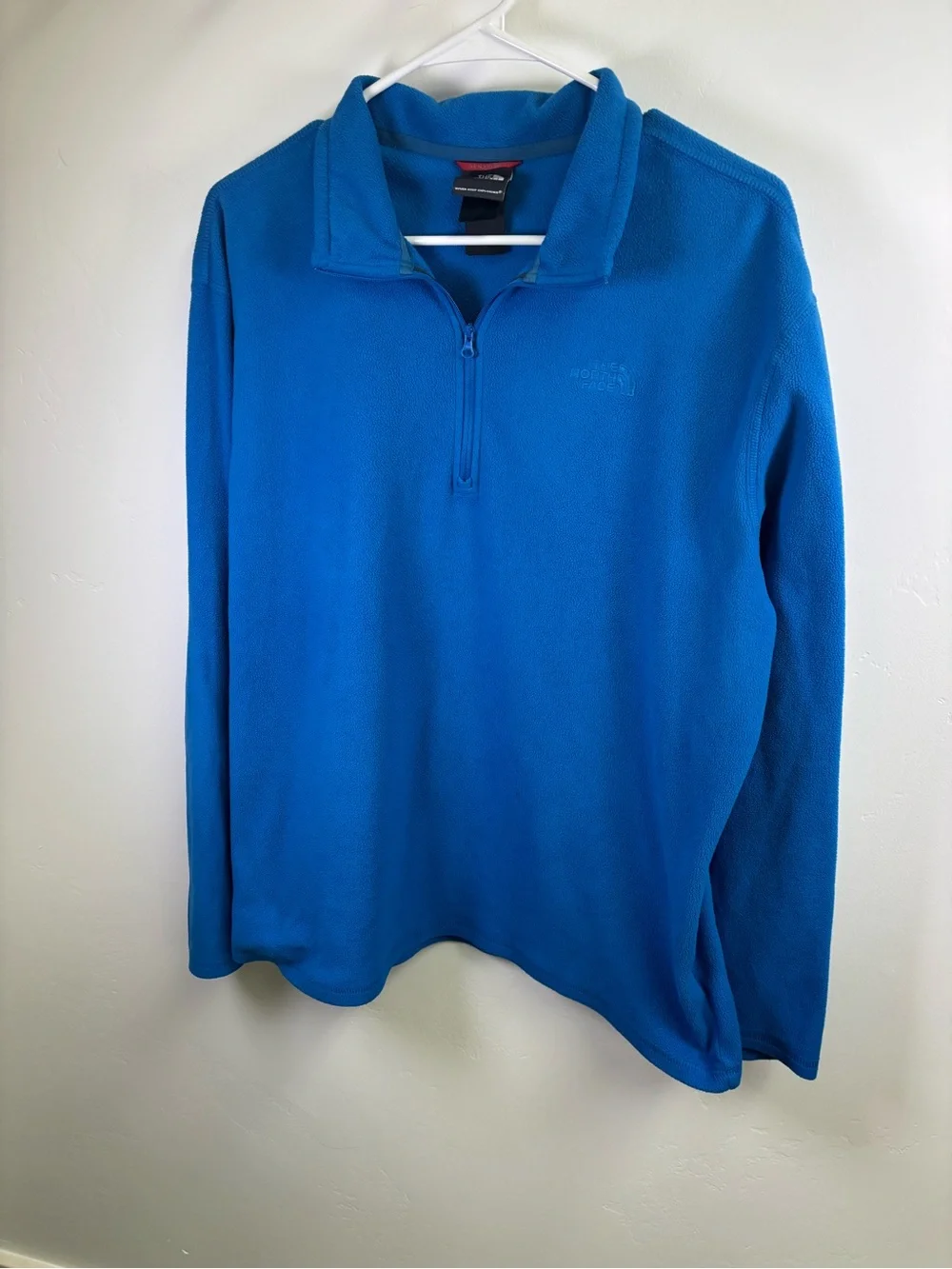 THE NORTH FACE POLARTEC QUARTER ZIP PULLOVER FLEECE  JACKET MEN LARGE BLUE
